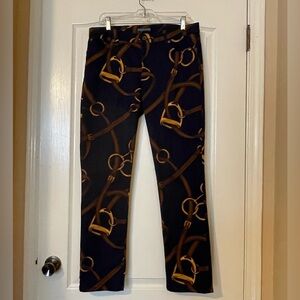 Ralph Lauren Jeans Co Equestrian Horse Bit Bridle Jeans Size 10 Heritage Preppy
